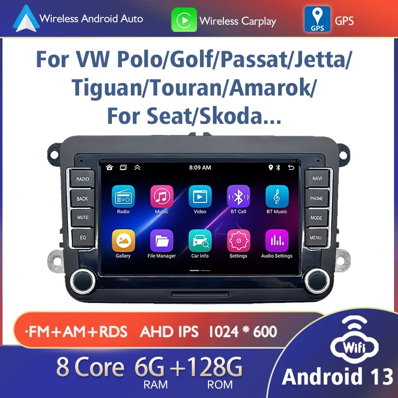 

Android 7 Inch Dashboard Radio GPS Navigation Multimedia Player for VW Volkswagen Polo Bora Golf 5 Passat Jetta Tiguan with USB