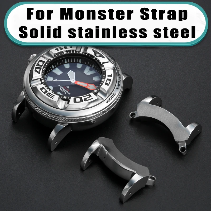 For Citizen Monster BJ8050-08E Ears Customization Stainless Steel Strap Men‘s Modification Stainless Steel Connector Watchband