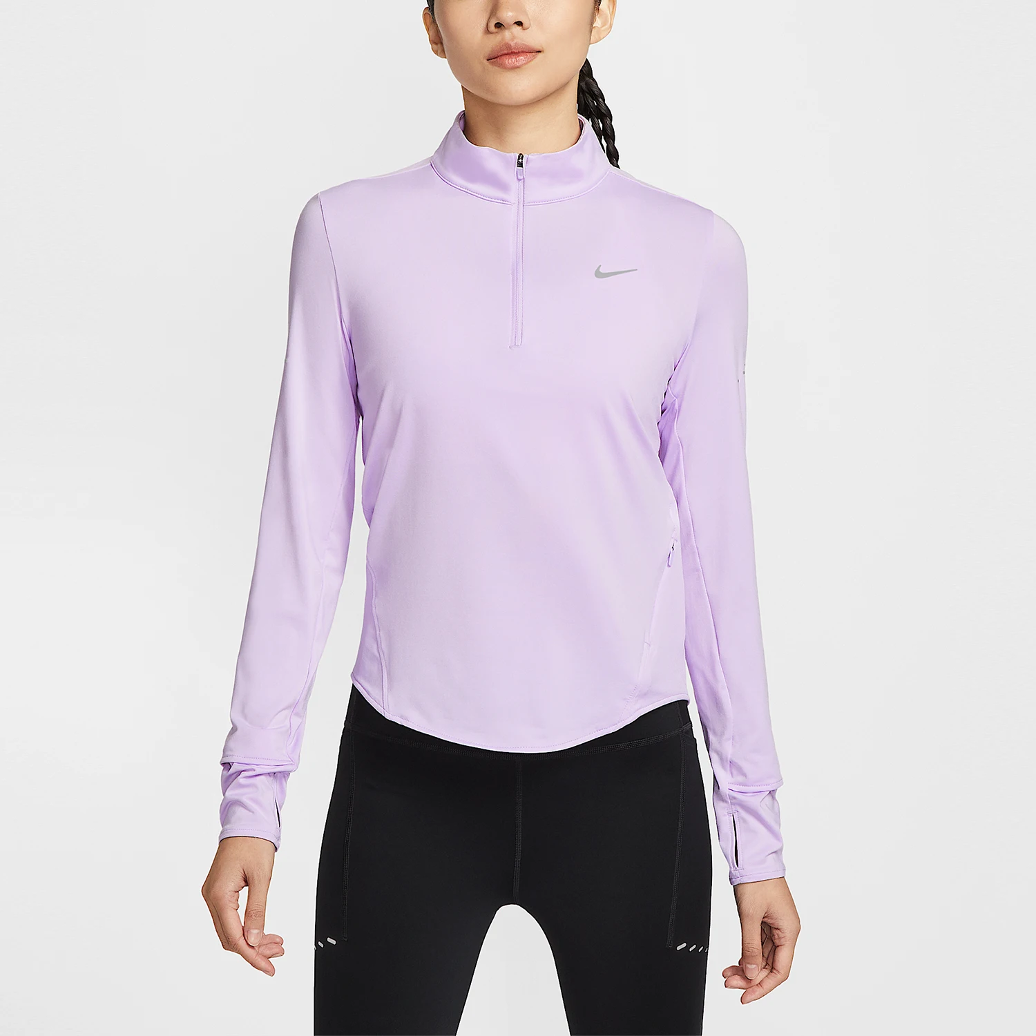 

Оригинальный женский топ Nike Swift Dri FIT с воротником-стойкой и длинными рукавами для бега HQ0500-511