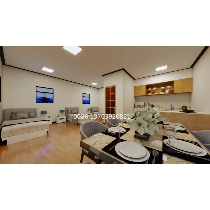 السعر المنخفض 20Ft 40 حاوية مسطحة الجاهزة حزمة منزلية صغيرة المحمول الجاهزة 3 4 2 غرفة نوم فيلا منزل جاهز فاخر مع المرحاض