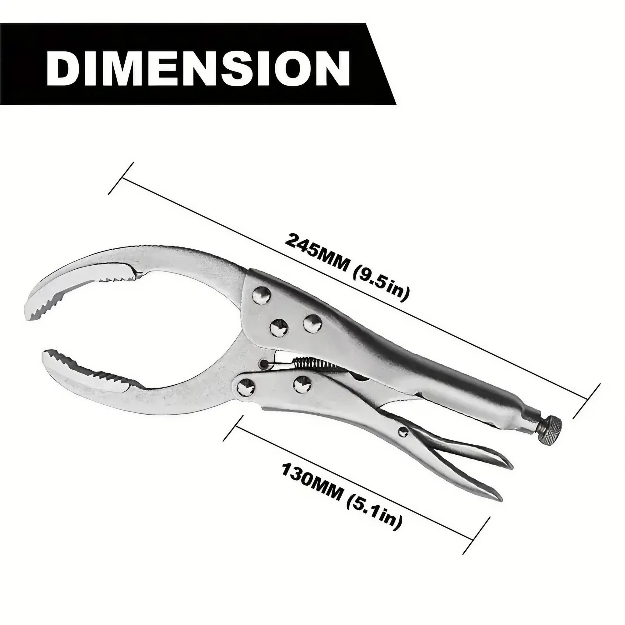 1PC Industrie Festigkeit Locking Grip Öl Filter Wrench Tool Sichere Schraubstock Halten Vielseitige Greif Zange – Detail 5