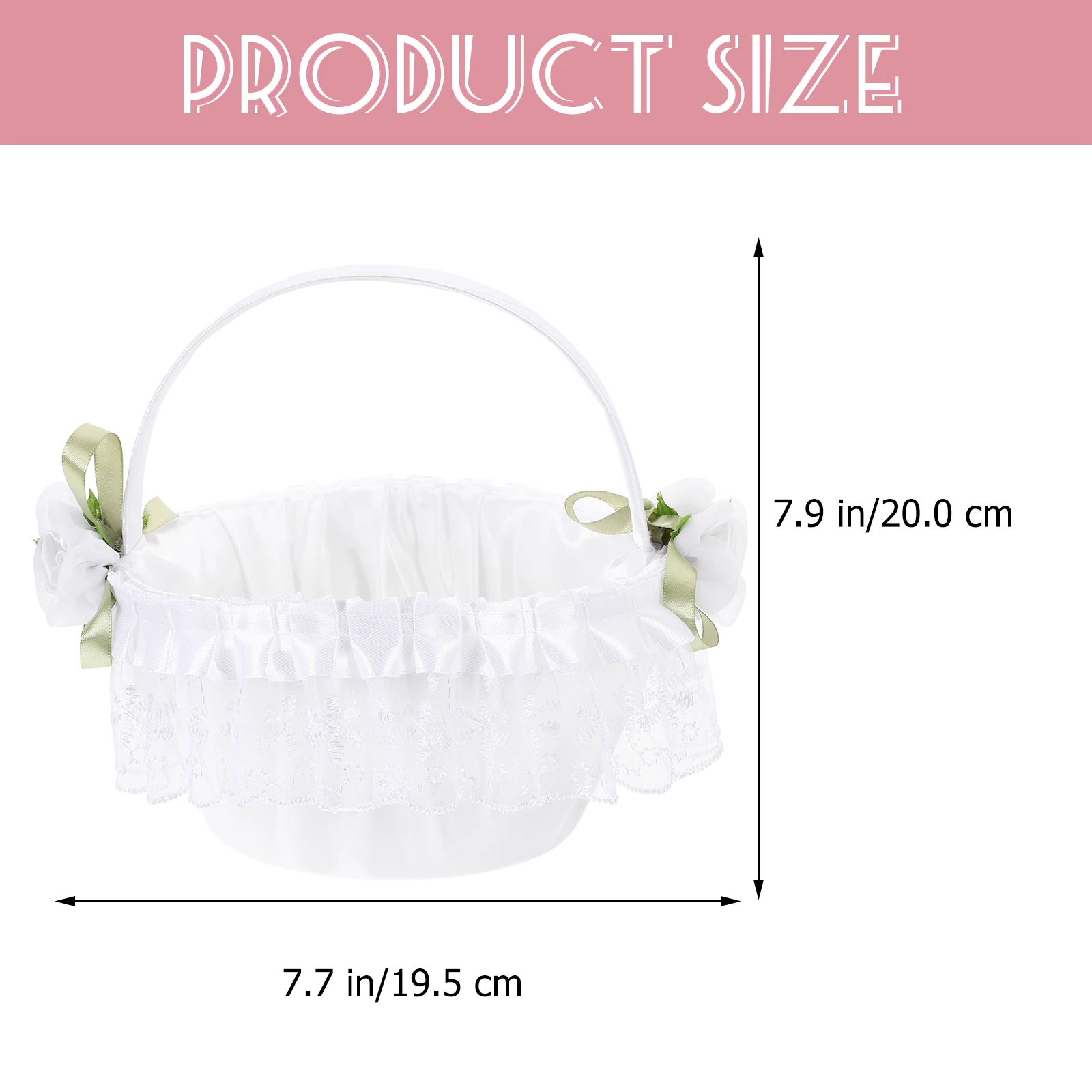 

Lace Wedding Flower For Wedding Party Petal With Handle Bridal Shower Basket Small Storage Basket Flowers Gifts Outdoor Indoor
