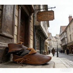 Cosplay Men's Medieval PU Leather Shoe Middle Ages Ankle Boots Victorian Renaissance Boot Shoes