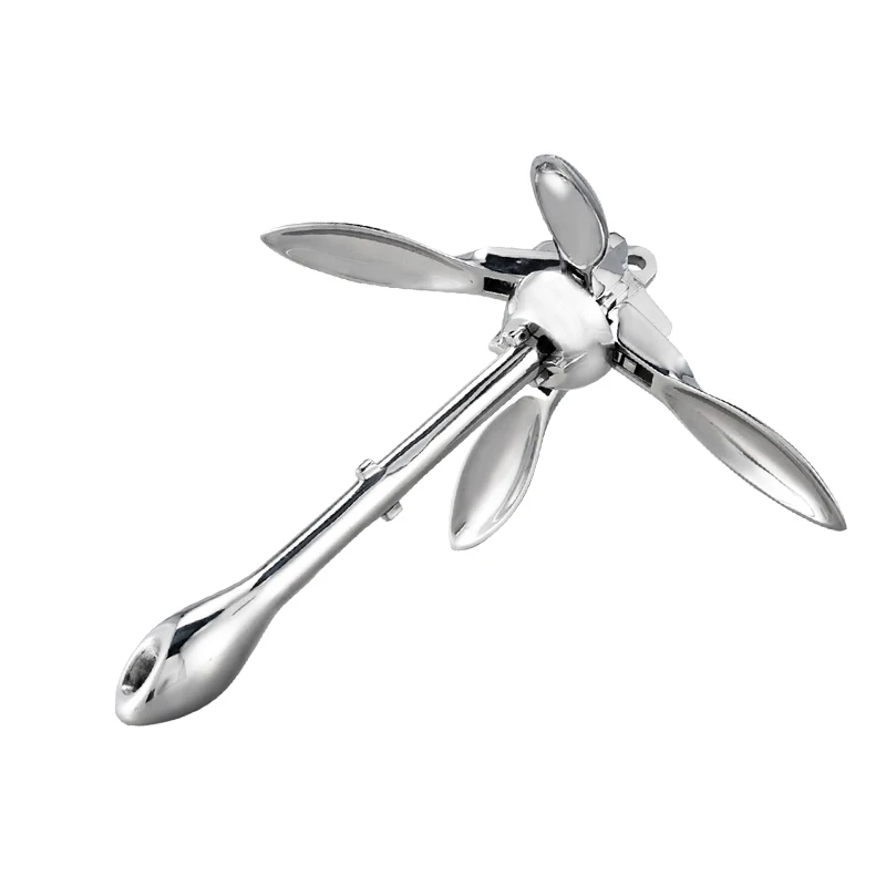 1.5 KG/0.7KG  316 Stainless Steel Boat Folding Grapnel Anchor Docking Hardware For Marine Yacht