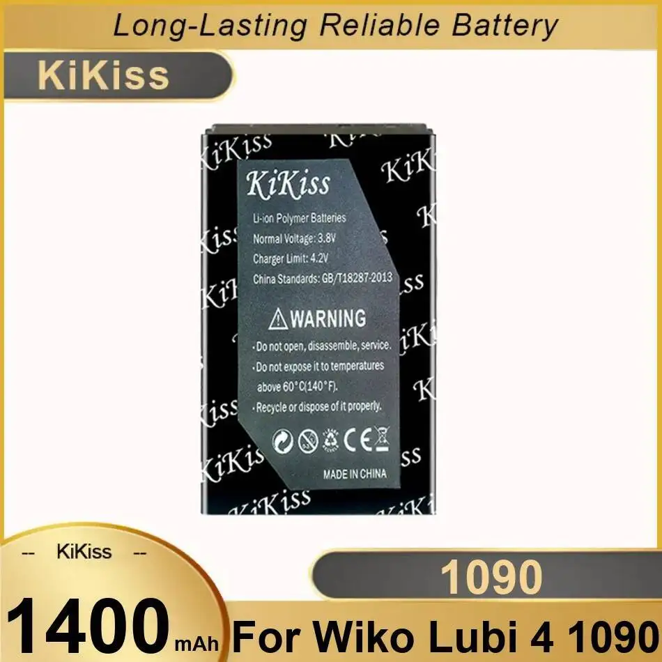بطارية الهاتف المحمول طويلة الأمد 1400 مللي أمبير في الساعة لهاتف Wiko Lubi 4 1090 ذات سعة عالية