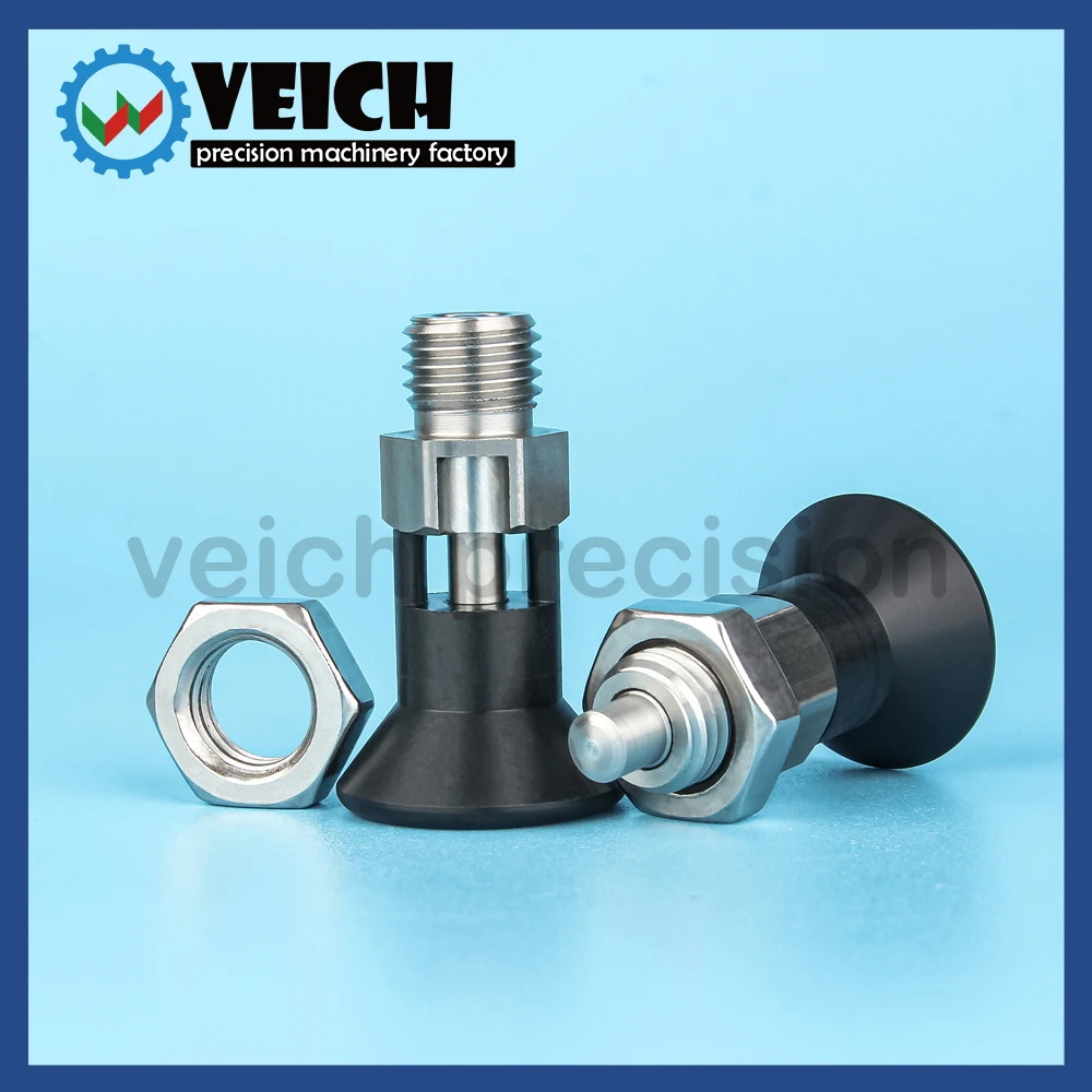 VCN254 M6/8/10/12/16/20mm Stainless Steel Knob Index Plungers Return Type/Self-locking Locating Pins/Bolt With/Without Nuts