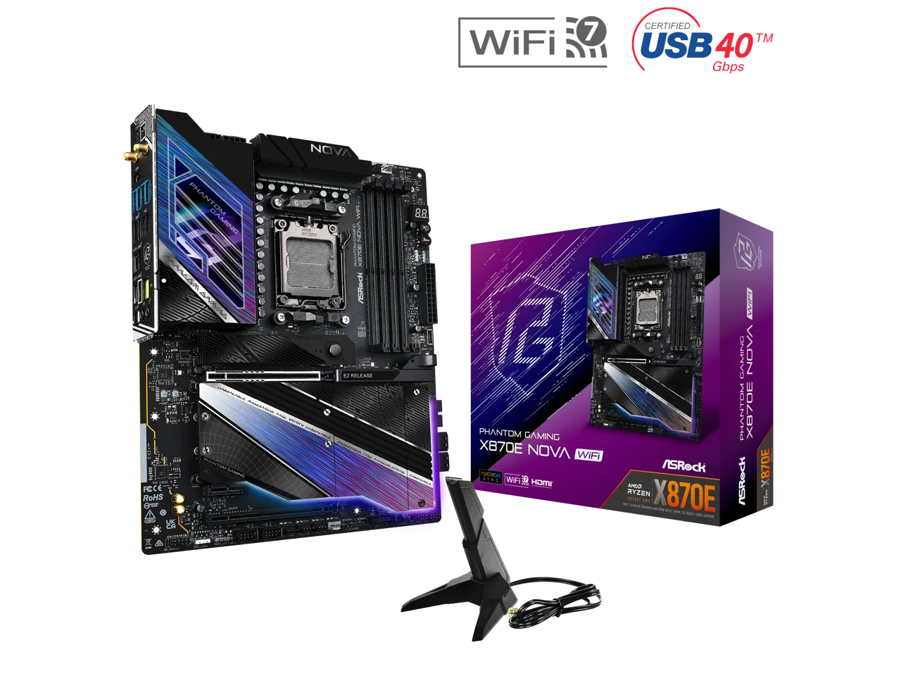 ASRock X870E NOVA WIFI AM5 ATX Motherboard