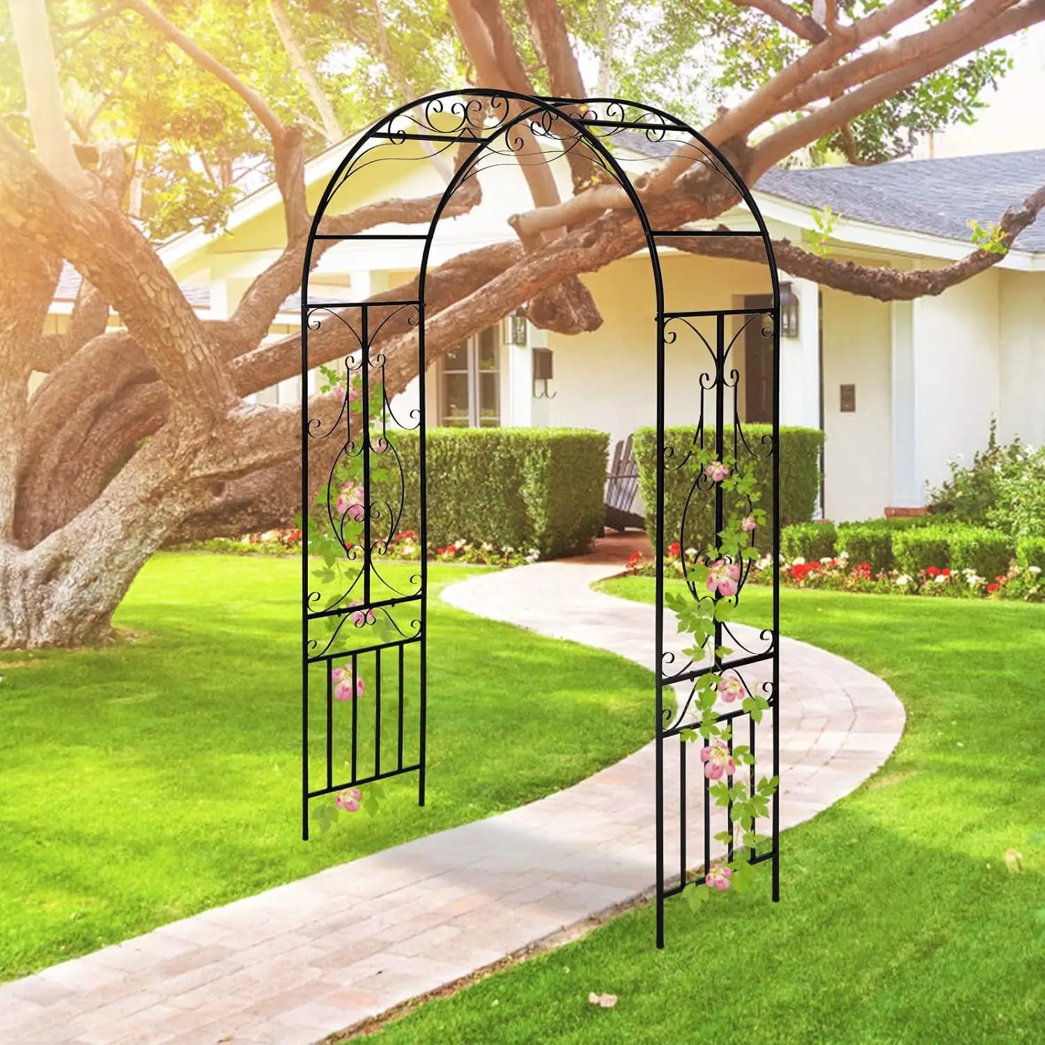 

Outdoor Steel Garden Arbors - Metal Archway Arches Wedding Arch