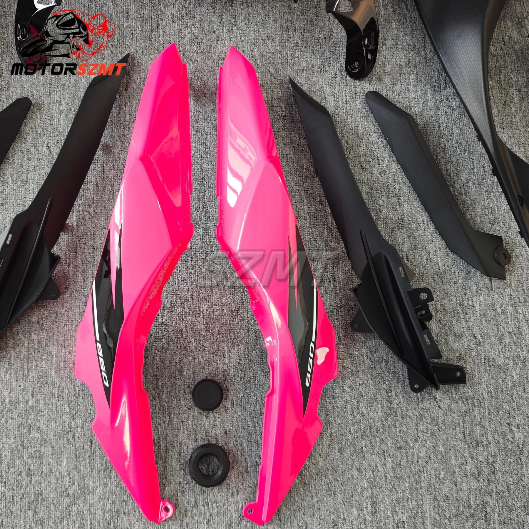Motorcycle fairing fits for kawasaki ZX650 ER6F 17 18 19 20 years Ninja 650 2017 2018 2019 2020 body fairing Black motorcycle