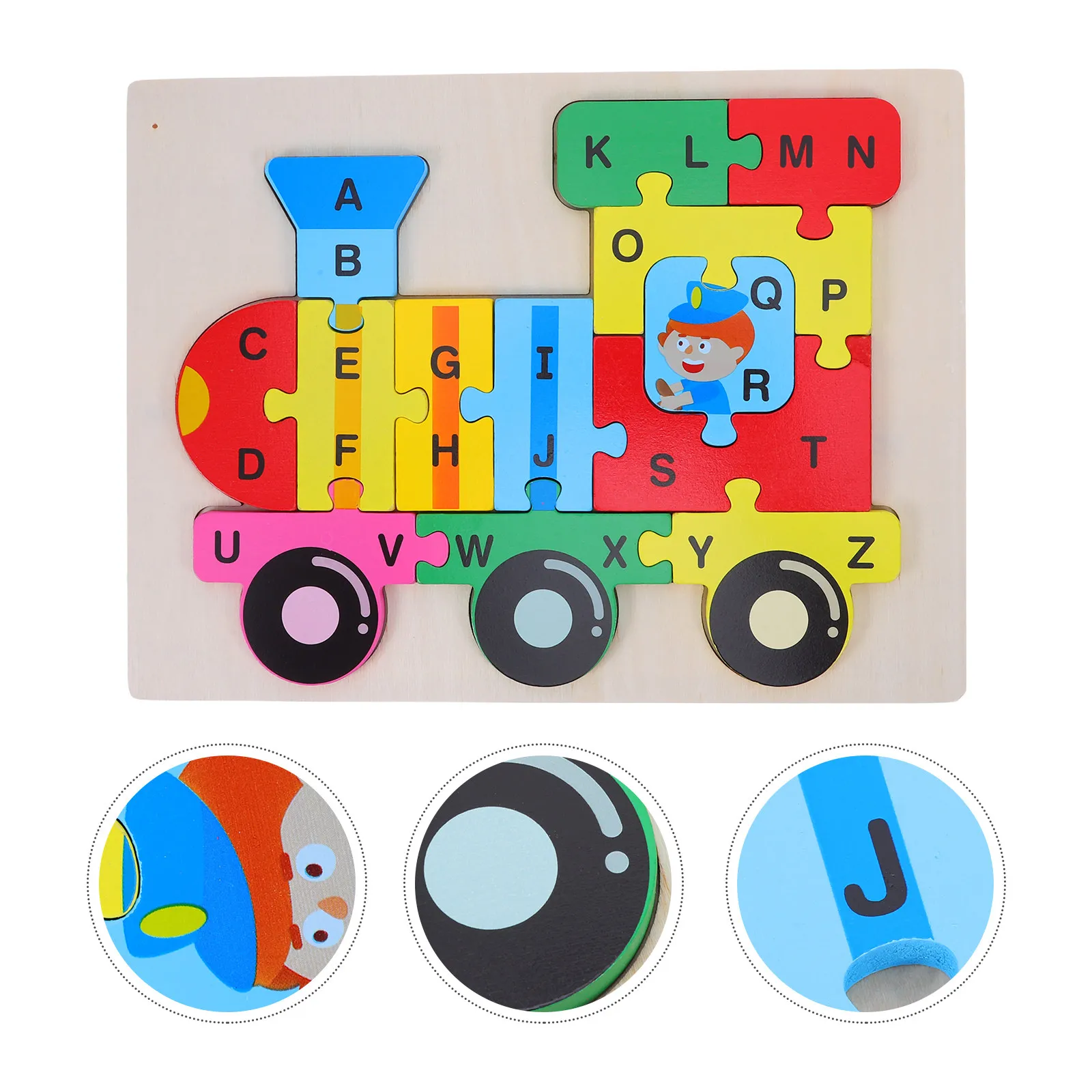 

1Set Wooden Alphabet Puzzle -Z Abc Learning for Kids Ages 4-6 Montessori Letter Recognition Fine Motor Skills Preschool