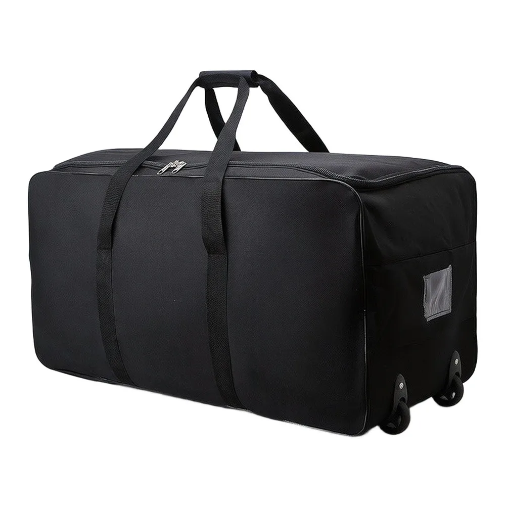 For College Dorm Moves Rolling Duffle Bag For Moving House Black Extra Large Travel Bag Travel Extra Large Capacity
