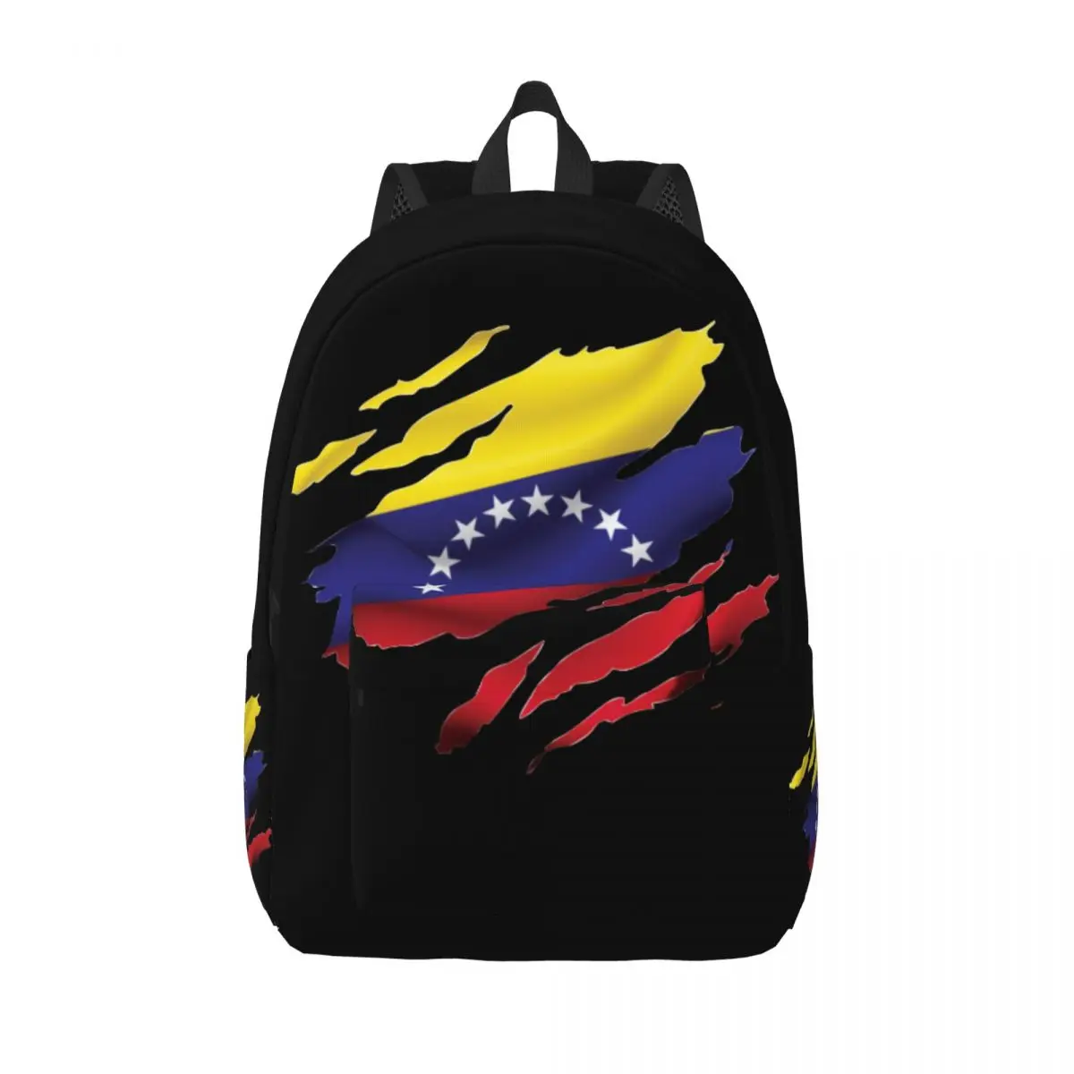 

Venezuela Ripped Flag Backpack for Men Women Fashion High School Hiking Travel Daypack Venezuelan College Canvas Bags Sports