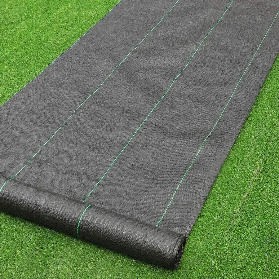 

Lawn Weed Barrier Control Fabric Ground Cover Membrane Garden Landscape Driveway Weed Block Nonwoven Heavy Duty 125gsm, Black 4F