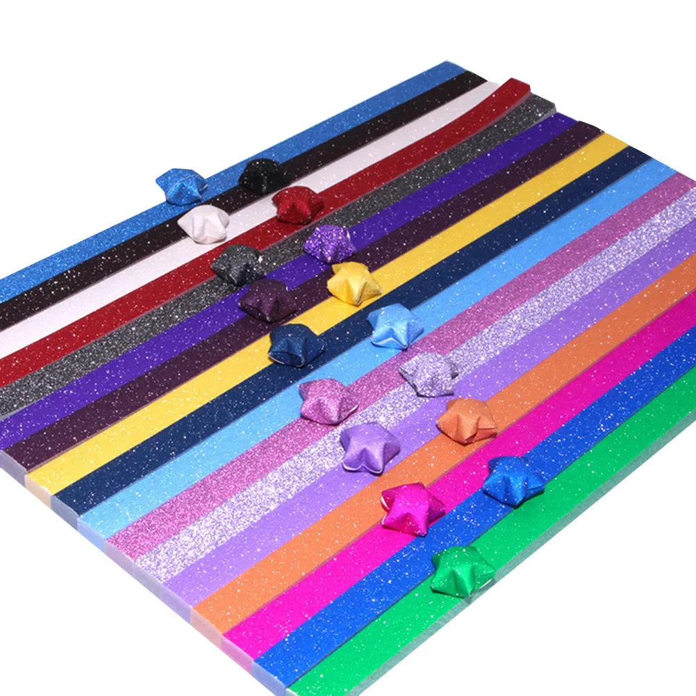 

Набор из 20 пачек блестящей складной бумаги для оригами в форме звезд, радужная разноцветная бумага для поделок, творчества, занятий в школе и развлечений