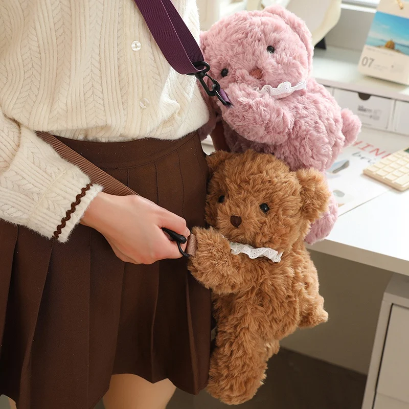 Kawaii Animal Plush Bag Doll Bear Rabbit Sheep Elephant Four Method Shoulder Bag Backpack Crossbody Bag Waist Bag Gift For Girls