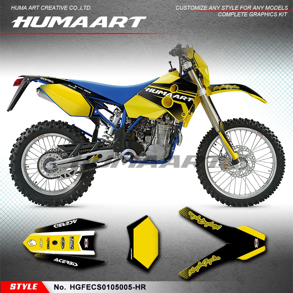 

HUMAART Graphics Kit Sticker Sheet for Husaberg FS FC FE 400 450 501 550 650 2001 2002 2003 2004 2005 Décor, HGFECS0105005-HR