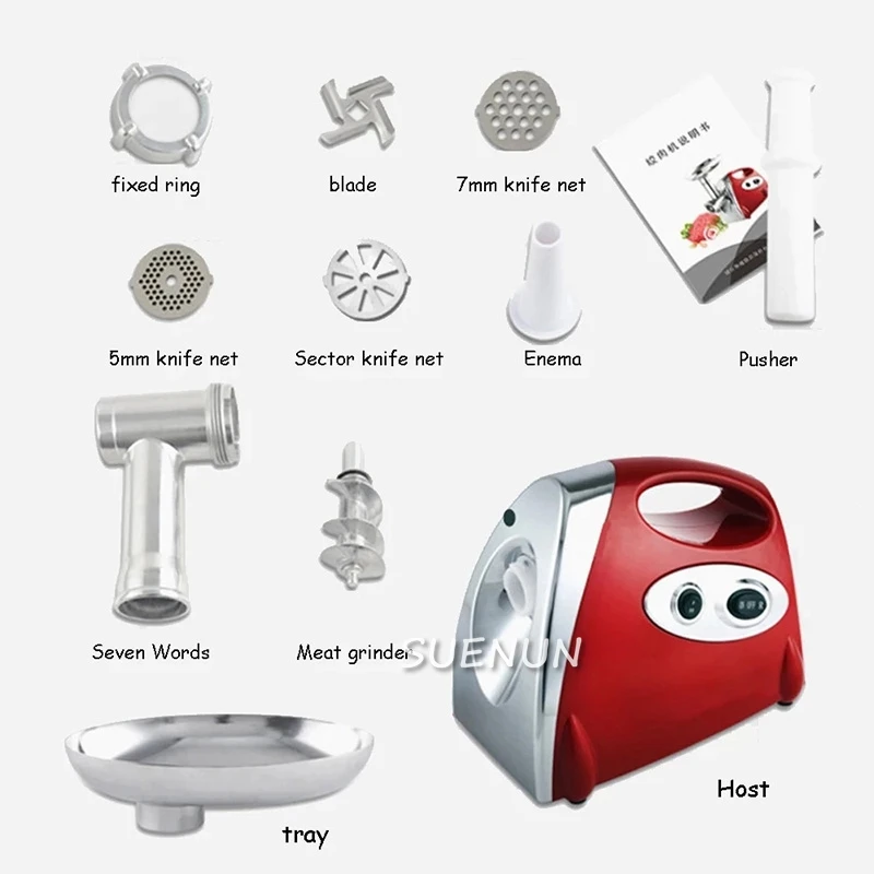 Mincing mechanical and multi-functional filling sausage mixing meat machine high power mincing machine home