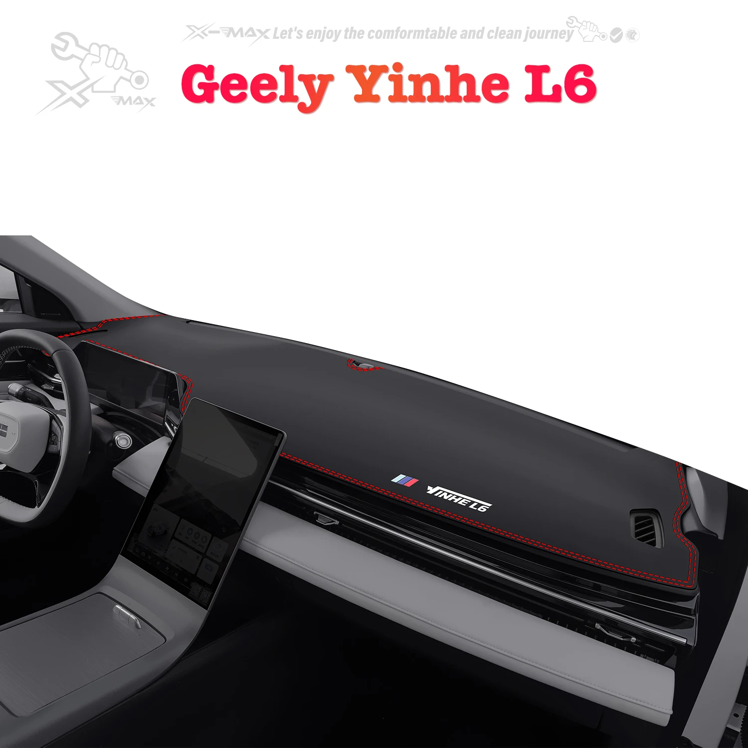 

Left-hand Drive Car Dashboard Mat For Geely Yinhe L6 2023-2024 Light Blocking Pad Center Console Dash Mat Sunshield protector