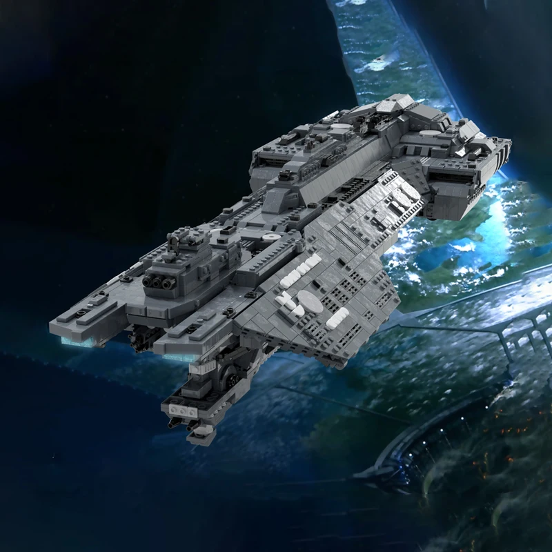 4523PCS MOC Space Exploration Unsc Spirit Fire Model Premium Display Assembly Building Blocks DIY Creative Gift Collectible Set