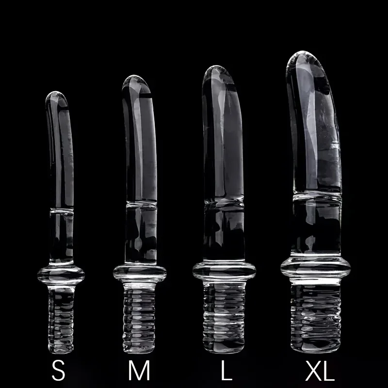 Crystal Glass Dildo Anal G-spot Buttock Plug Anal Stick Fun Set for Men and Women To Experience Anal Sex Fun Toys