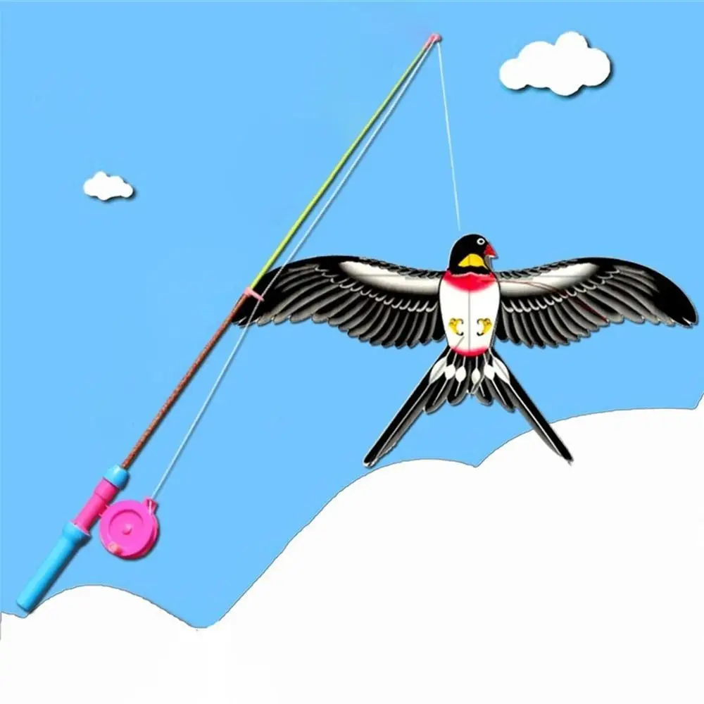 38cm/58cm/80cm nowe latawce wędkarskie wędki Cartoon różnorodne style Mini latawce wędki rozciągliwe z 50-metrową żyłką wędki