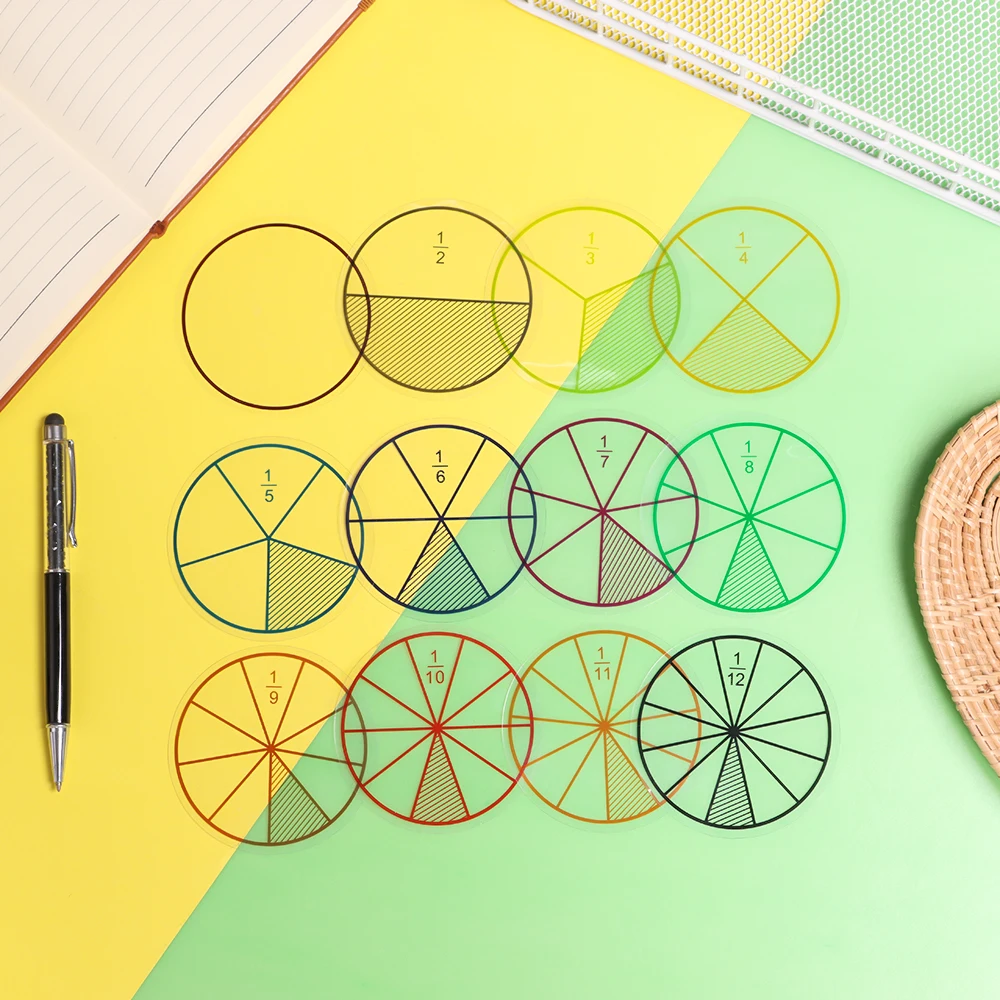 Round Learning Tool Montessori Addition And Subtraction Instrument Fraction Score Question Demonstrator Student Teaching Tools