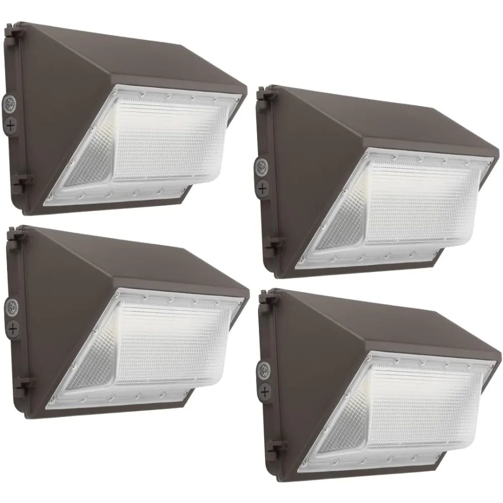 60W LED Wall Pack with Photocell, 7800lm Daylight 100-277V, Waterproof Dusk-to-Dawn Outdoor Lighting Fixture