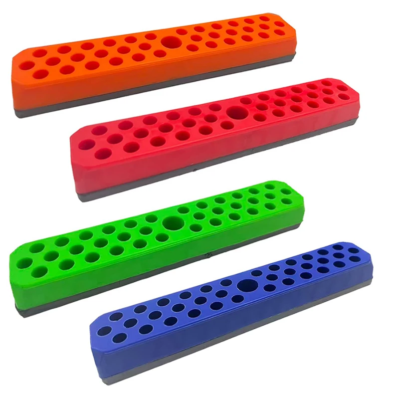 Magnetic 1/4inch Screwdriver Bit Organizer - 43 Slots Drill Bit Storage Toolbox