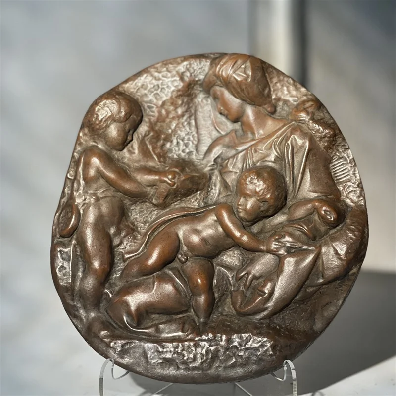 

Реплика каменной скульптуры Микеланджело «Мадонна и ребенок с младенцами Святого Джона» эстетические украшения для рабочего стола