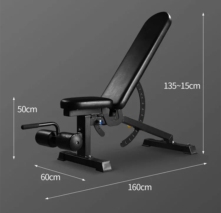 Banc de musculation multifonctionnel, équipement de fitness, poids réglable, assis