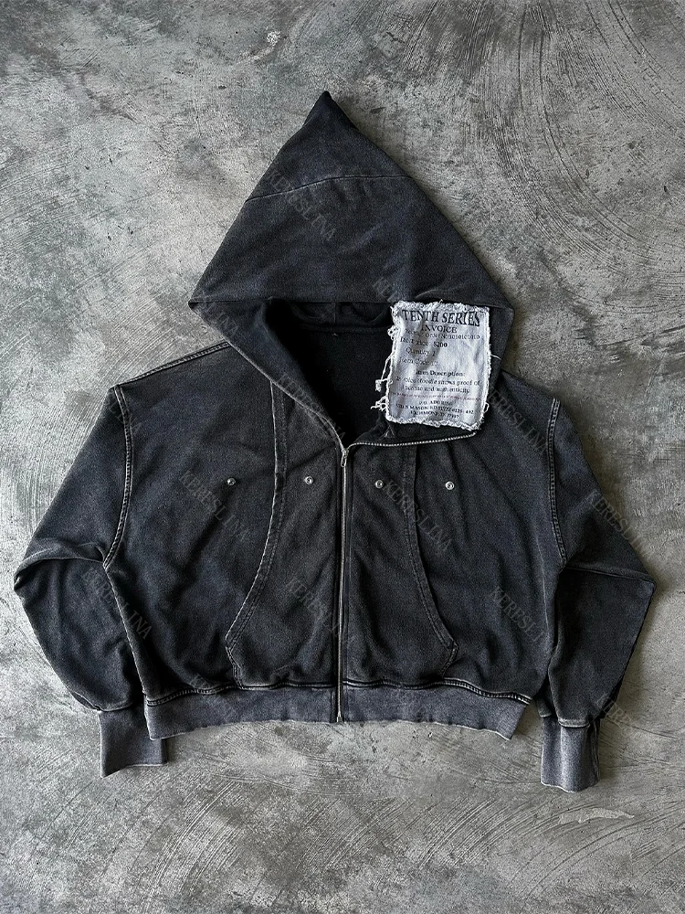 

Модная куртка в стиле хип-хоп, рок, панк, эмо, харадзюку, американское ретро, темный стиль, осень-зима, женская, с капюшоном.