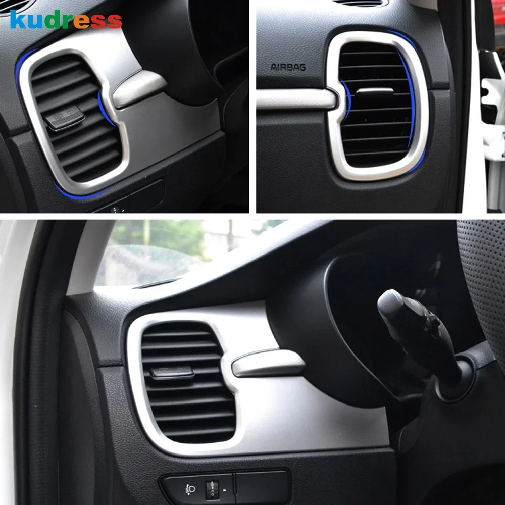 Für Kia Rio 4 X-line 2018 2019 Matte Auto Vorderseite Klimaanlage Vent Outlet Abdeckung Trim Dekoration Innen form Zubehör