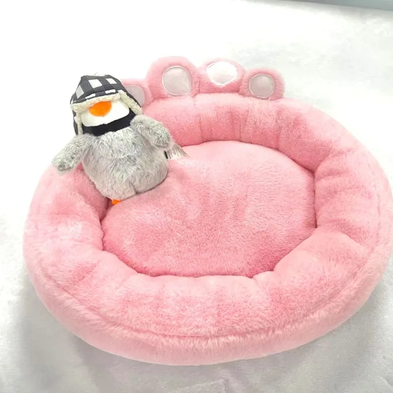 

Factory Direct Eco-Friendly Bear Paw Dog Kennel New Cute Universal Cloth Solid Removable Washable Pet Bed for Winter