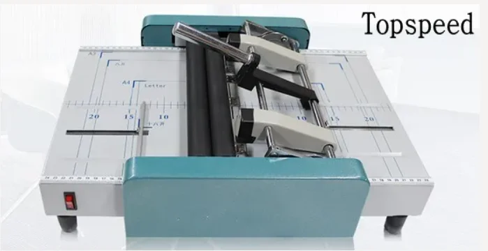 

Booklet Pamphlet Broshure Binding Machine Electric Saddle Stapler and Paper Folding Machine 2 in 1 Max A3 size