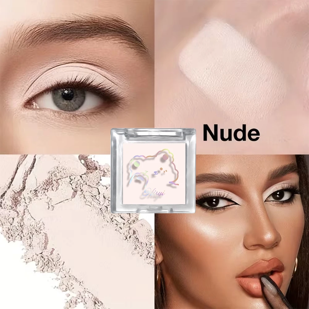 Langdurige matte highlights met oogschaduwbakje - Glanzende glitter voor natuurlijke contouren van alle huidtinten, oranje en wit