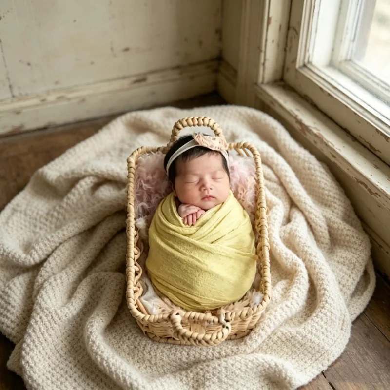vintage-wooden-detachable-mini-bed-baby-chair-newborn-photography-props-studio-essential-photo-shoot-furniture-for-newborns