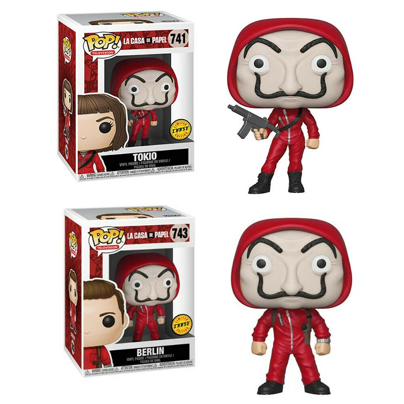 FUNKO POP La casa de papel Vinyl Figure #741 #743 TOKIO Collection Action Figure Toys House of Paper Money Heist Gifts for Kids