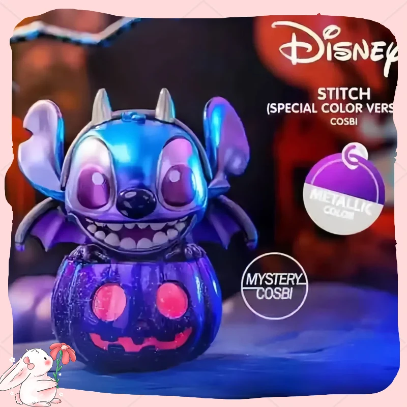 Caliente Mickey Friends Pumpkin Edition Cosbi Halloween caja ciega misteriosa Mini muñeca decoración de escritorio regalo auténtico juguete coleccionable