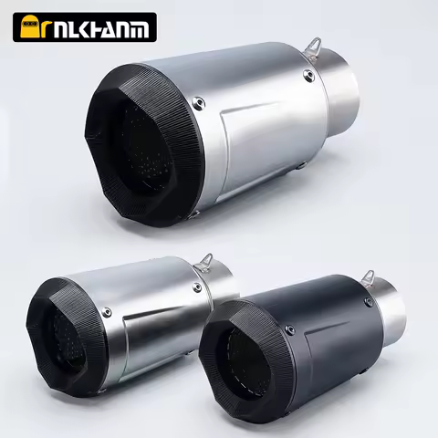 Modified universal AR exhaust pipe For AustinRacing Z900 Z1000 ninja400 CBR500 R6 carbon fiber exhaust muffler for motorcycle