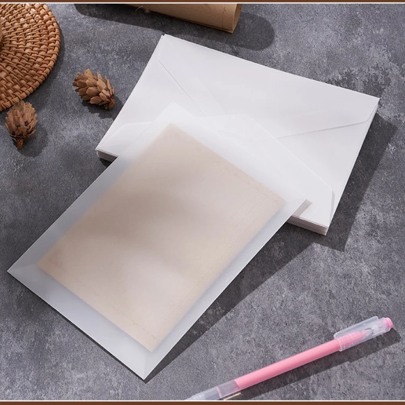 초대장 엽서에 대 한 10pcs 빈 반투명 봉투 유럽 선물 상자 메시지 카드 봉투 결혼식 비즈니스 편지