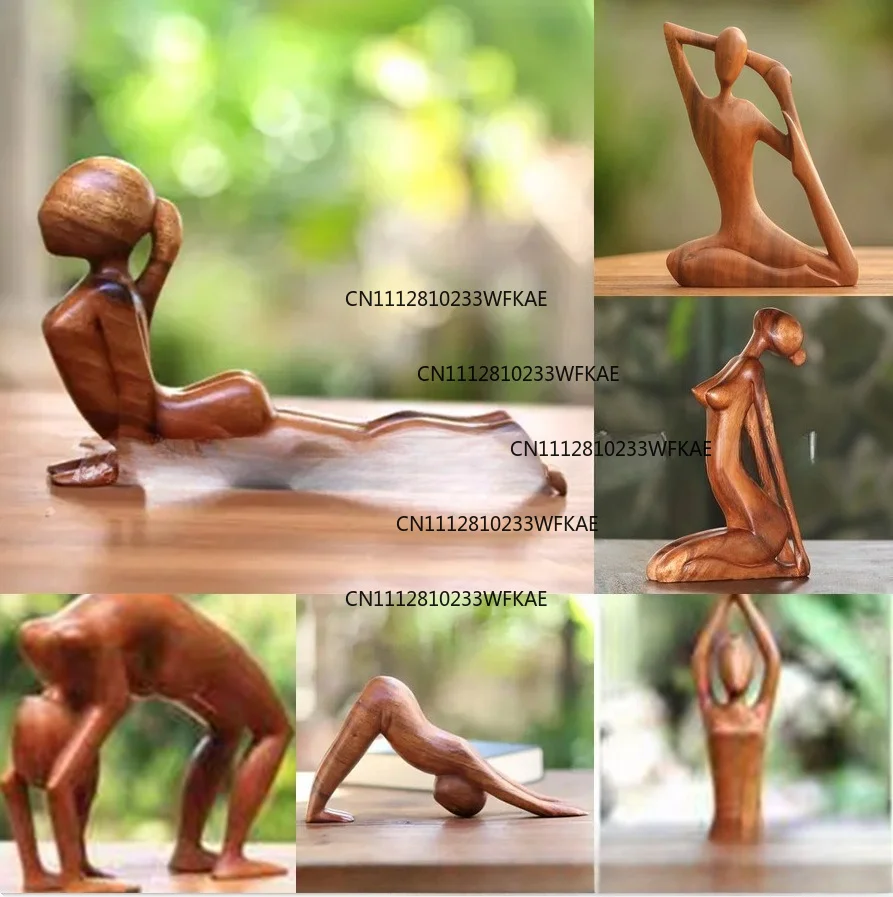 Simulation Yoga Girl Creative Mother's Day Mother and Child Kiss Resin Ornament Craft