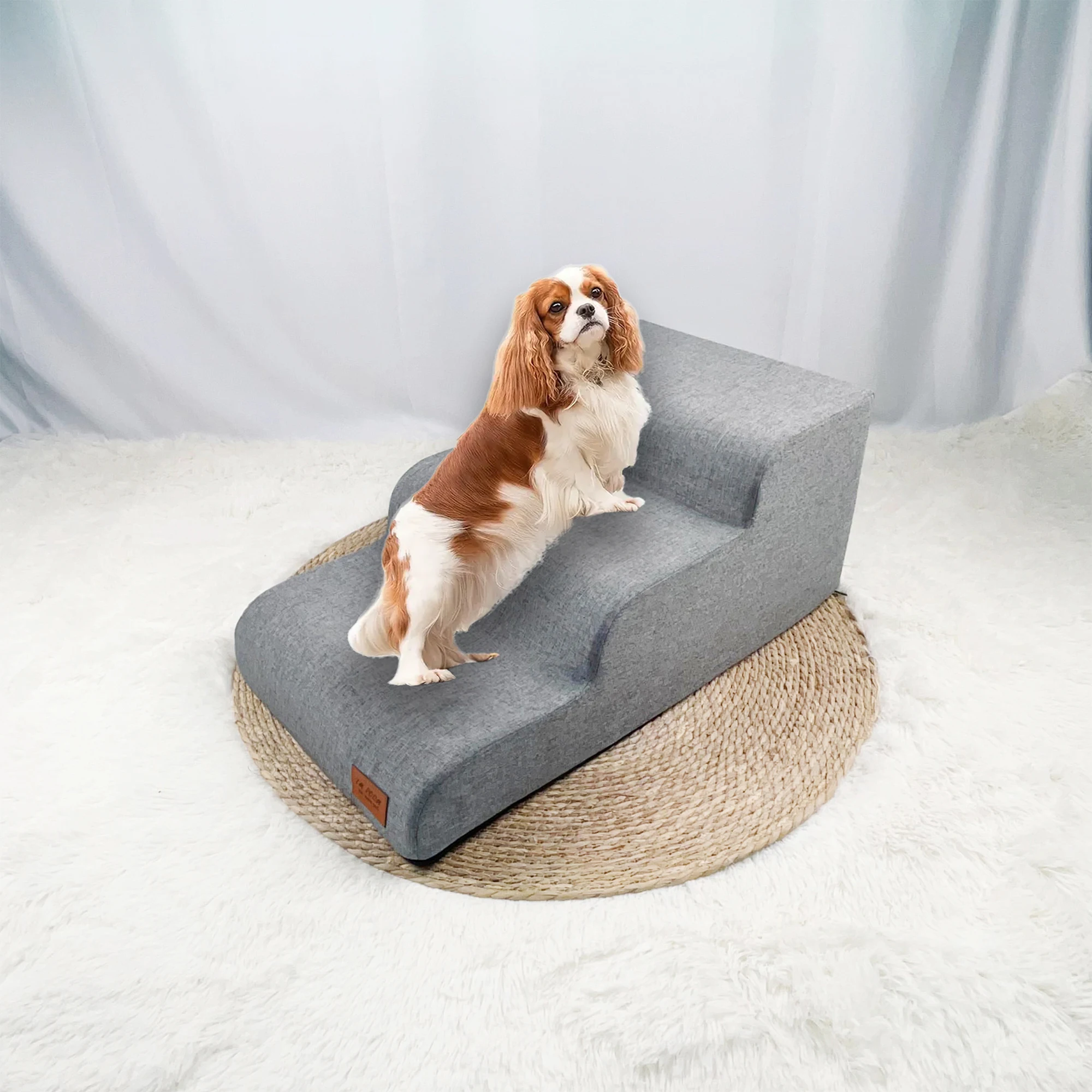 Stairs for small dogs - High density sponge dog ramps, extra wide pet steps, non-slip bottom, suitable for high beds, sofas, bes