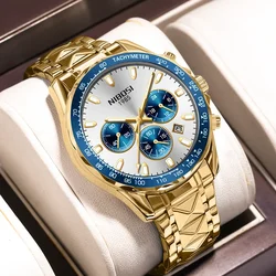 NIBOSI orologio Casual di lusso Top Brand Business orologi da polso maschili data orologio cronografo impermeabile orologio da uomo Relogios Masculino