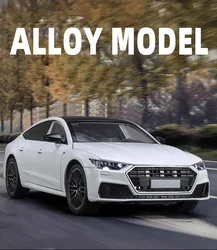 1:24 AUDI A7 Alloy Diecast Car Model Sound & Light Children Toy Adult Collectibles Birthday Original Box Gifts Holiday Present