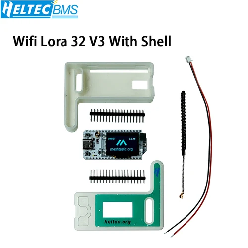 Heltec WiFi LoRa 32 V3 con carcasa con Chip SX1262 y ESP32-S3FN8 OLED, soporte para contador de Paxcounter de red de malla meshtástica Heltec v3