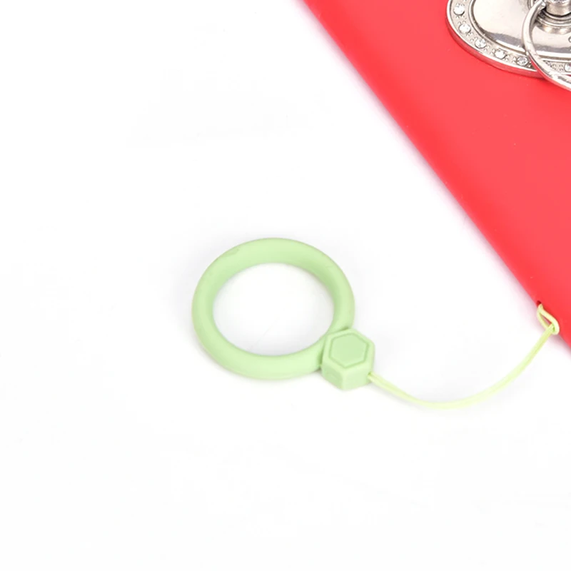 Finger Ring Anti-lost Universal Phone Short Lanyard Silicone Pendant Ring Strap