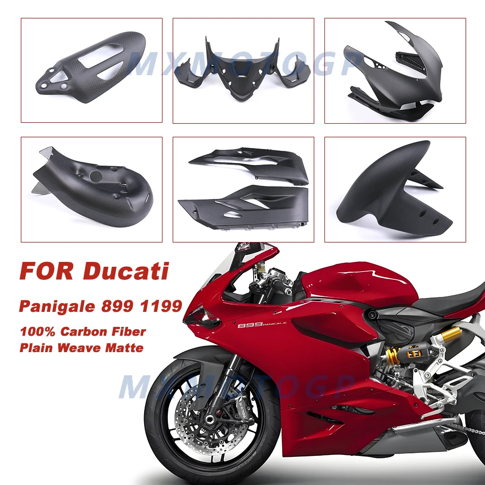 

Поддон для живота для Ducati Panigale 899 1199 100% углеродное волокно, нижние боковые панели, полный обтекатель, аксессуары для мотоциклов