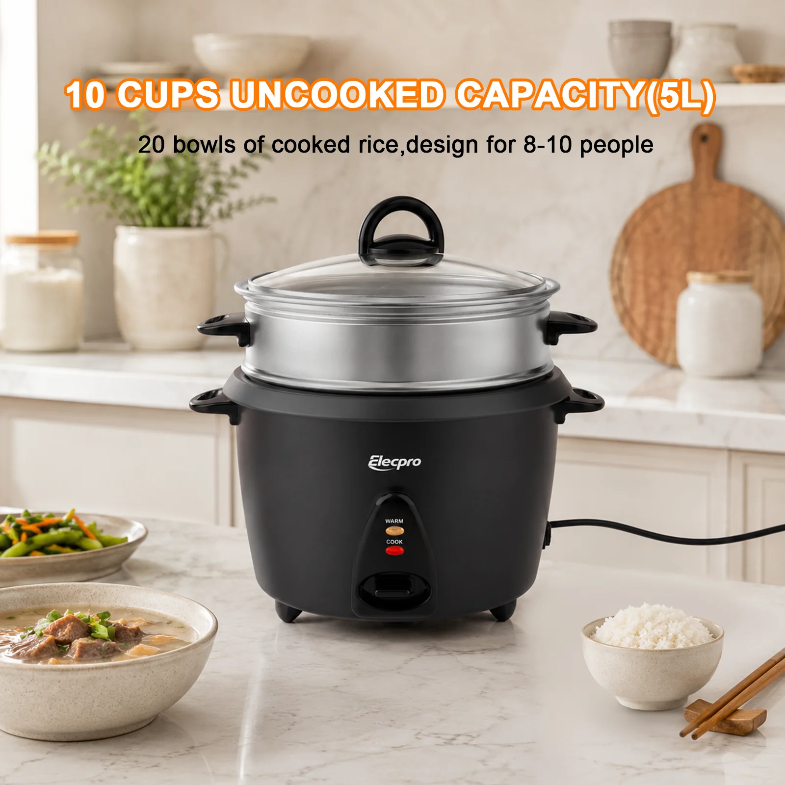 Elecpro 10-Tassen-Multifunktio – Rice Cooker 10 Cup Bewertung und Preis
