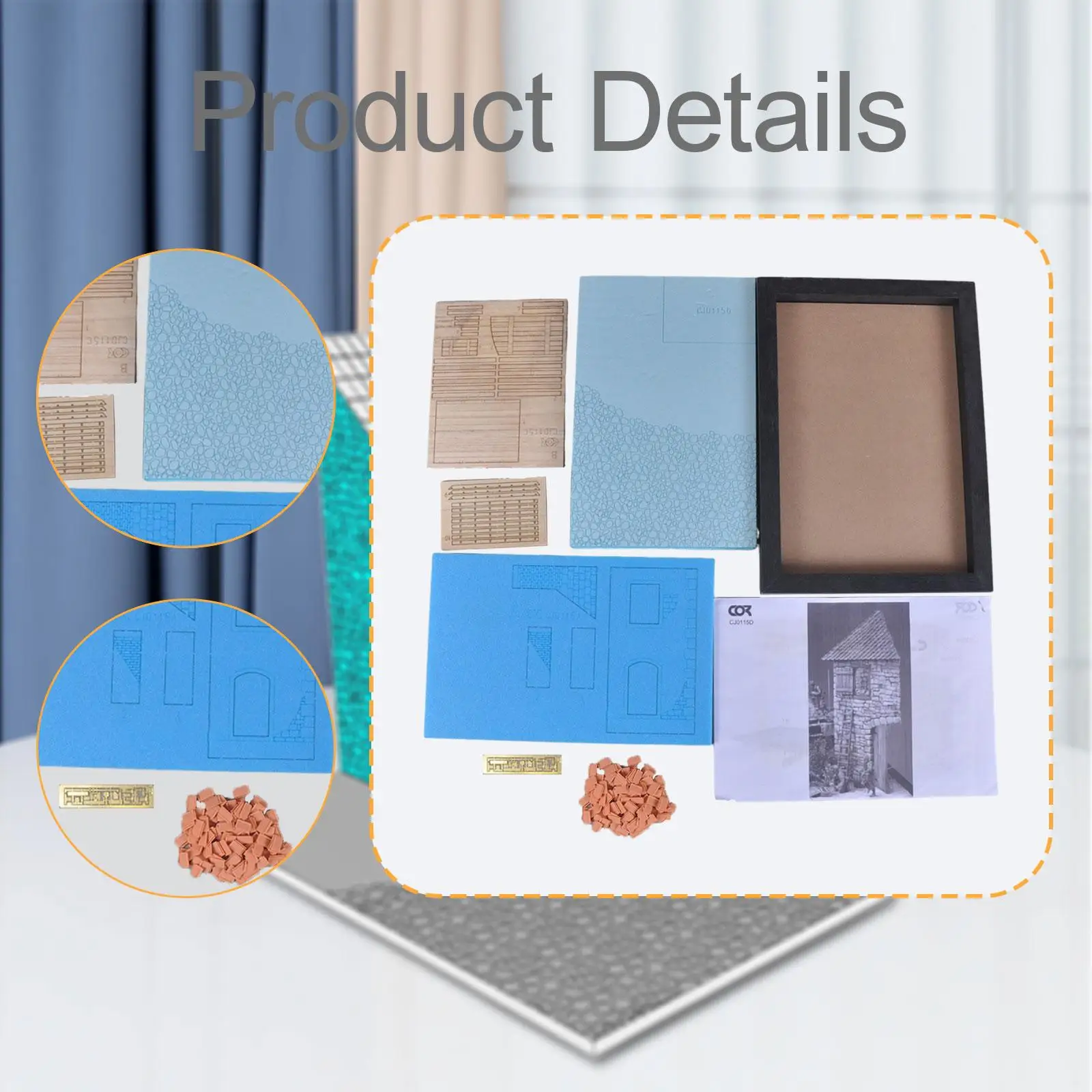 مجموعة نماذج بناء 1/35 يمكنك صنعها بنفسك، غير مطلية، رغوة خشبية سهلة التجميع نموذج معماري لطاولة الرمل، تخطيط المناظر الطبيعية، المناظر الطبيعية الصغيرة #5
