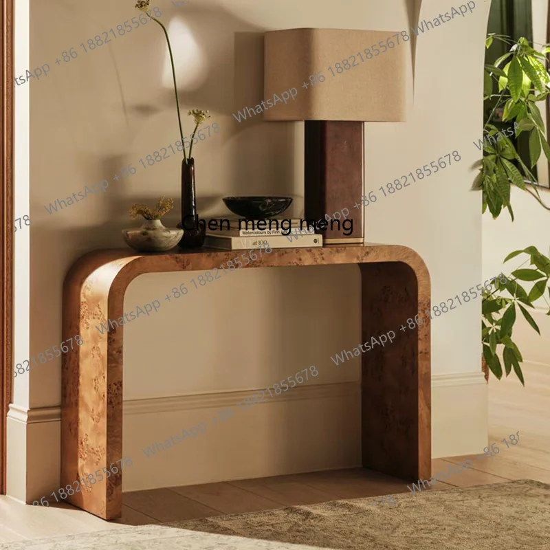 Solid wood entrance table case, hotel entrance against the wall entrance, side table console